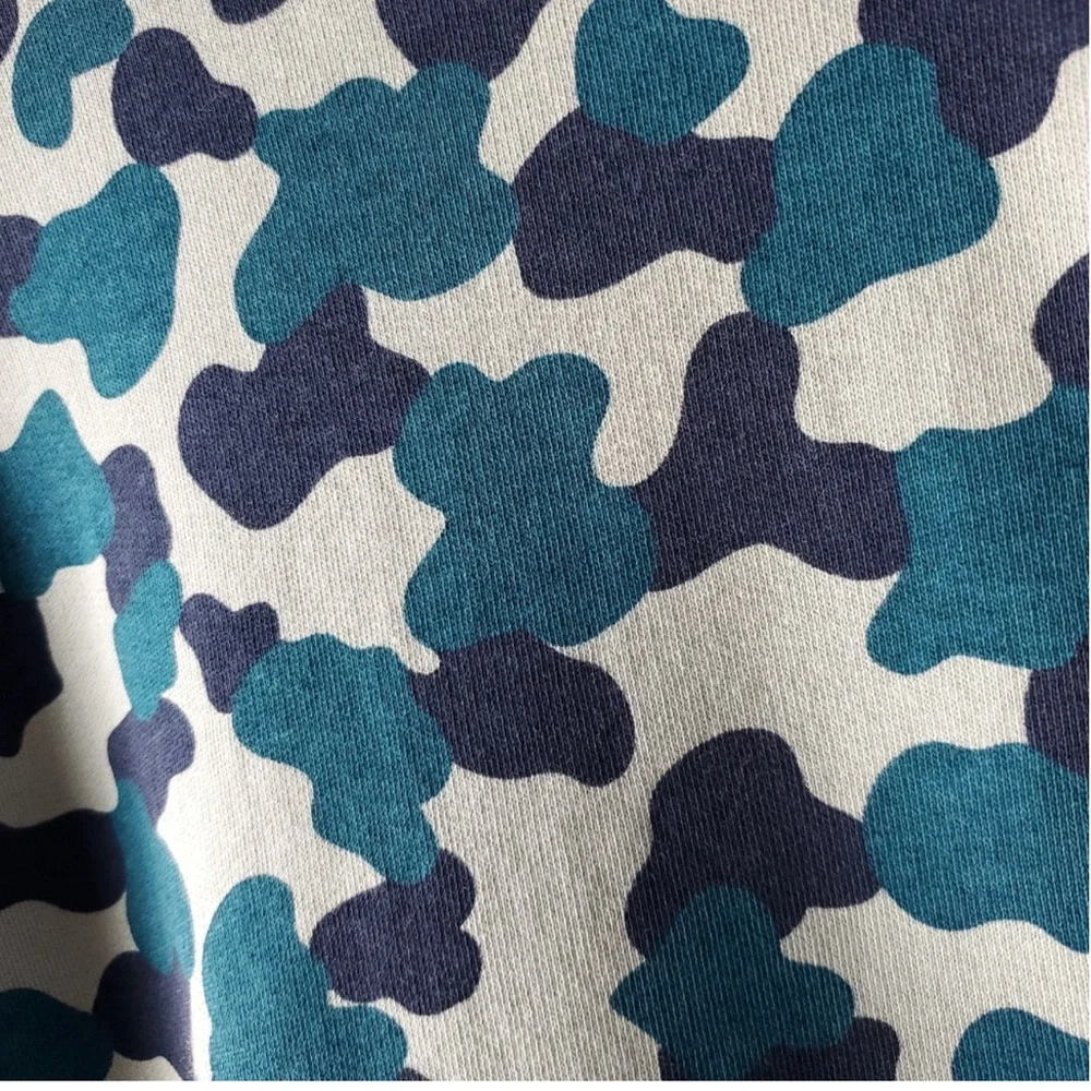 Wesc Men's Bomber Fleece Jacket Blue and Gray Camo Size Small